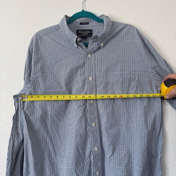 Abercrombie & Fitch Mens Shirt Size Large Muscle Plaid Button Up Long Sleeve EUC - Picture 8 of 9